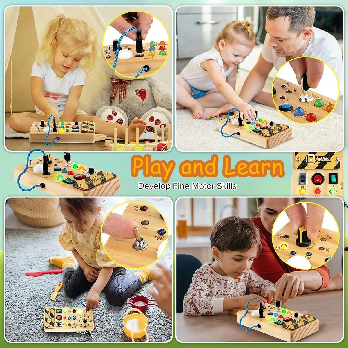 Montessori Light Switch Busy Board | Sensory Toys