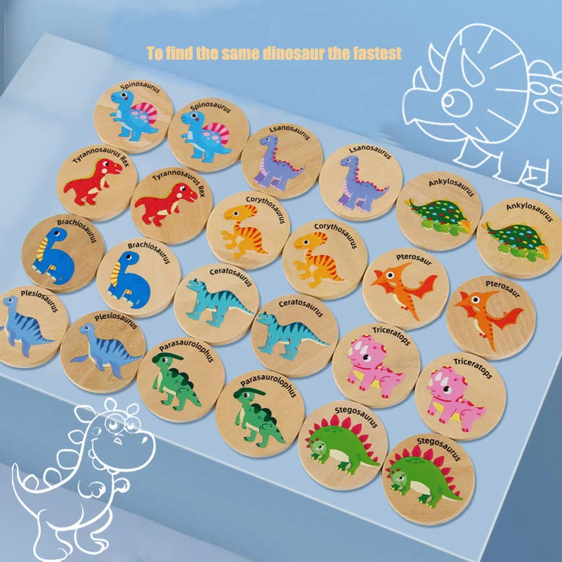 Dinosaur Matching and Memory Game | Children's Montessori Toy