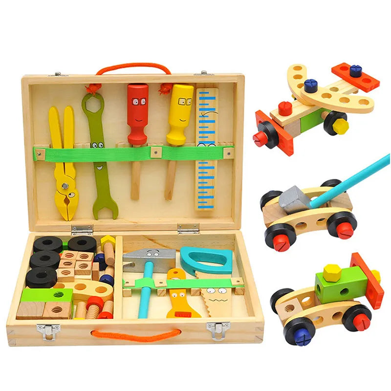 Montessori Wooden Toolbox Toy | Children's Sensory Toy