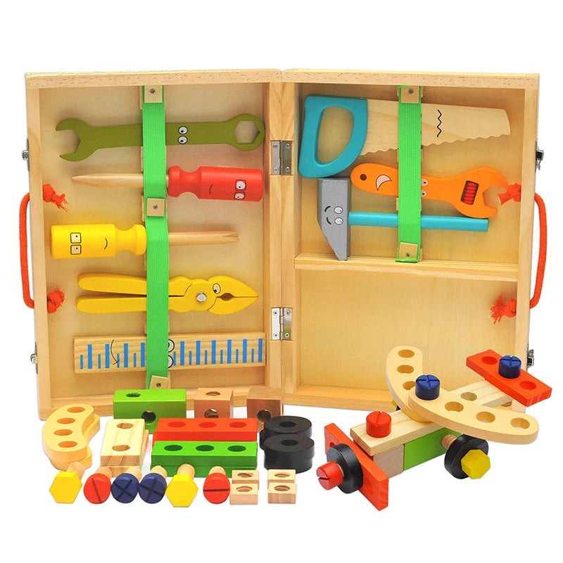 Montessori Wooden Toolbox Toy | Children's Sensory Toy